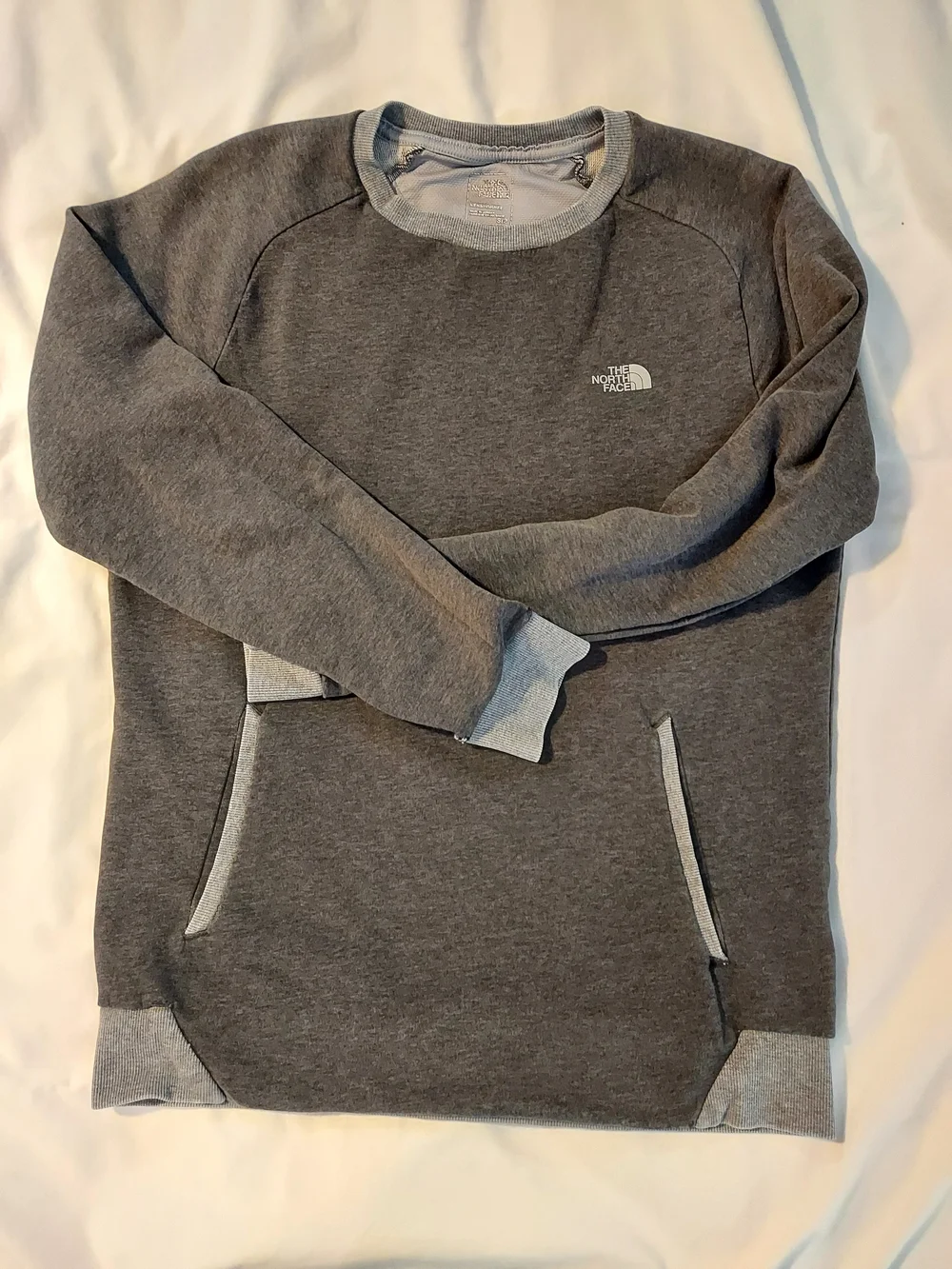 The North Face FlashDry Grey Crewneck Performance Sweatshirt S